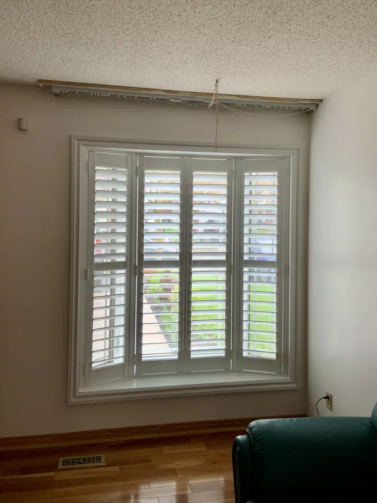 Bay Windows with PVC California Shutters from ShutterLux