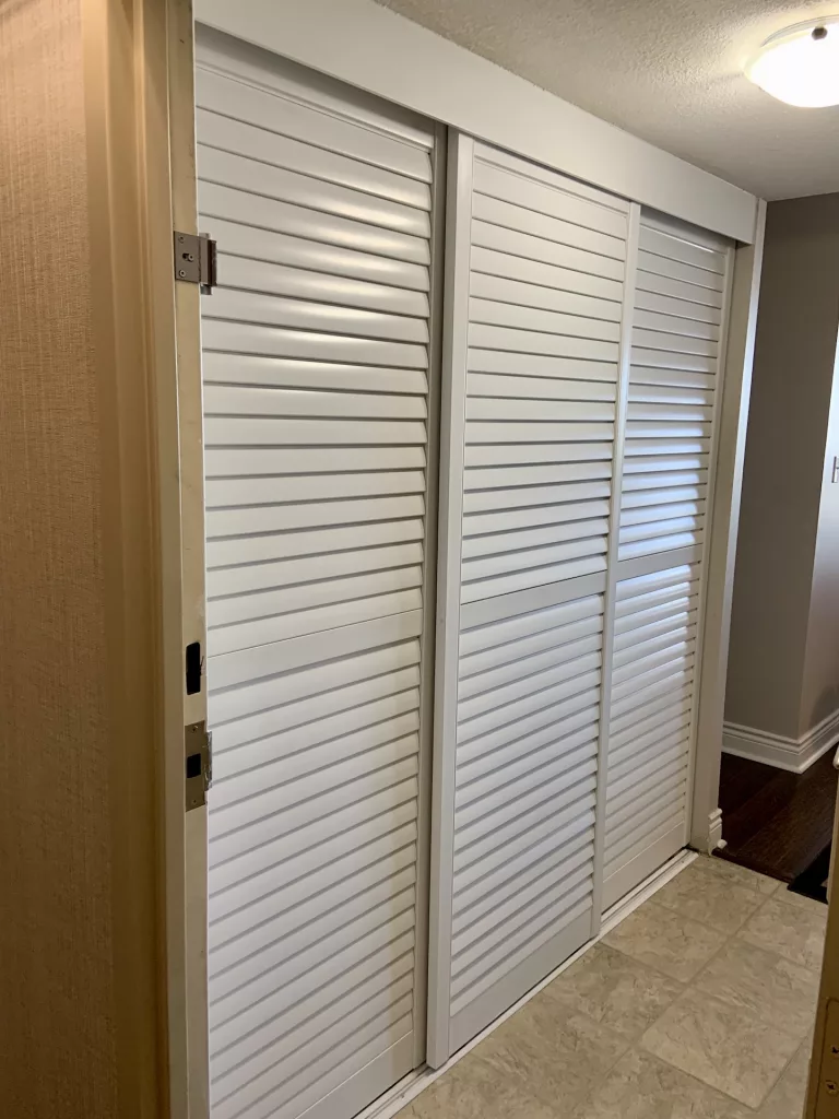 Toronto PVC indoor california shutter closet door by ShutterLux