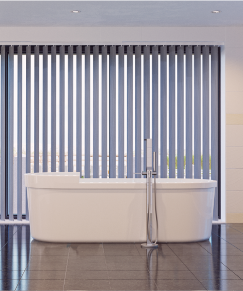 ShutterLux offers custom vertical blinds that are a simple, durable, and highly functional window covering option